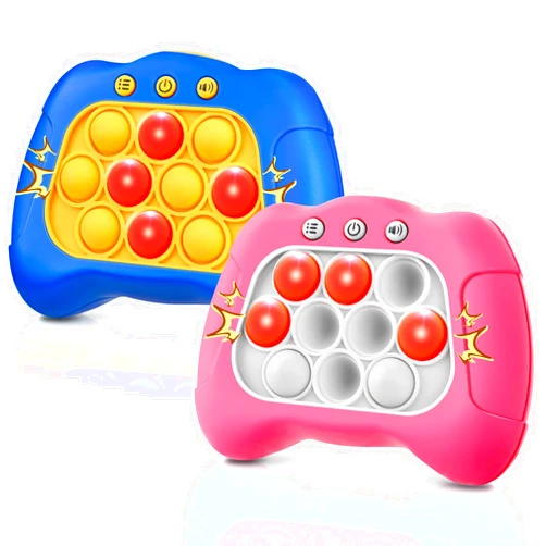 Aolgen Quick Push Game，Pop Game Fidget Toys, Fast Push Bubble Game, Handheld Puzzle Game Sensory Toys ，Light Up Push Pop Game for Kids 3-12 Girls and Boys Teens Adults Decompression