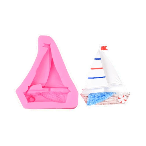 PURPLELILY Anchor-Sailboat Mold Silicone Mold for Resin Epoxy-Casting Making Lighthouse-Mold Craft Home Ornament Mold Ornament Resin Mold Deep Silicone