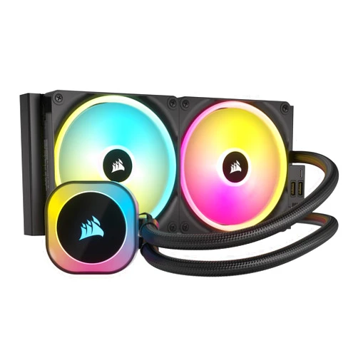 CORSAIR iCUE Link H115i RGB Liquid CPU Cooler - 280mm AIO - QX140 RGB Fans - Fits Intel® LGA 1700, AMD® AM5 - iCUE Link System Hub Included - Black