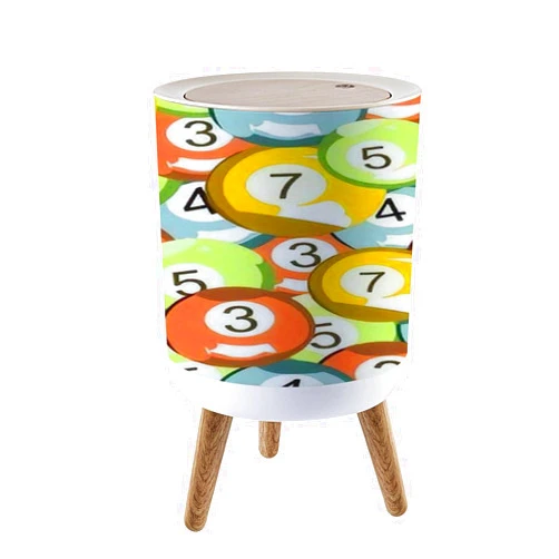 SHL96PZGX Nordic Style Trash Can Seamless Billiards Push Top Trash Can with Lid Scandinavian Modern Garba Color