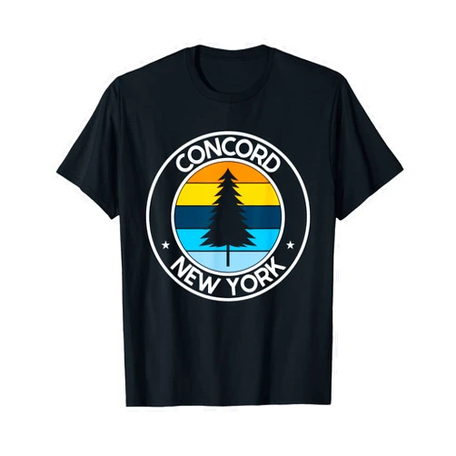 New York City Pride Pine Tree Retro Sunset Concord New York NY USA City Pride Retro Sunset T-Shirt