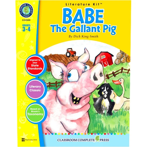 Nat Reed Babe: The Gallant Pig - Literature Kit Gr. 3-4 - Classroom Complete Press (Literature Kits Grades 3-4)