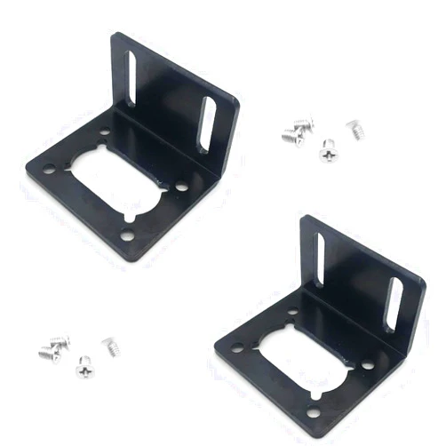 XYRSTOLR 2Pcs 370 Motor Mounting Bracket with Screw Worm Gear Motor Bracket Holder Fixed Fastener DIY Parts DC Motor Mounting Bracket Holder for JGY-370 & A58SW31ZY DC Worm Motor