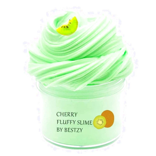 Roadoor Butter Slime Kit 1 Pack, Scented Stretchy Fruit Cloud Slime, Soft and Non-Sticky DIY Sludge Toy with Charms for Boys Girls (Kiwi, 70ML)