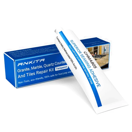 Ankita Quartz Countertop Repair Kit(Transparent), Granite Repair Kit, Marble Repair Kit, Match for Any Color of Granite, Marble Porcelain, Corian, Travertine, Quartz and Other Natural Stone & Acrylic Surface