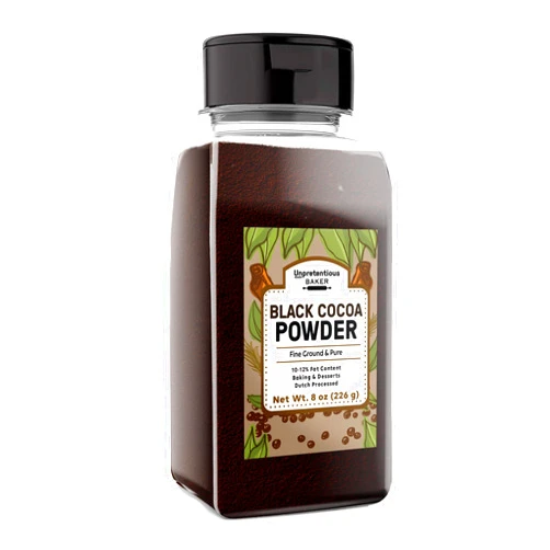 Unpretentious Black Cocoa Powder, Dutch Processed, Cookies & Cakes, Rich & Decadent (8 Ounce)
