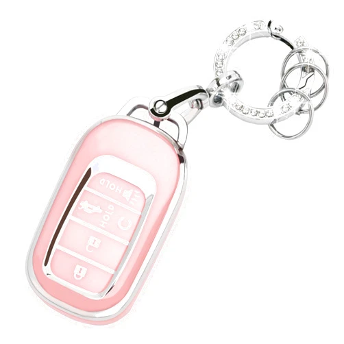 TECARATE for Honda Key fob Cover - Soft TPU Car Key Case Protector Fit for 2022 2023 2024 Honda Accord Civic HR-V CR-V Pilot Odyssey Smart Remote Key