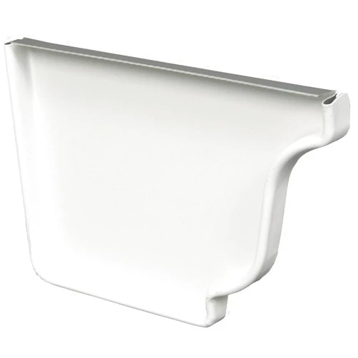 AMERIMAX HOME PRODUCTS 33005 5-Inch Galvanized Left End Cap, White