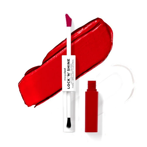 wet n wild Megalast Lock 'N' Shine Lip Color + Gloss Lipstick Red-Y For Me
