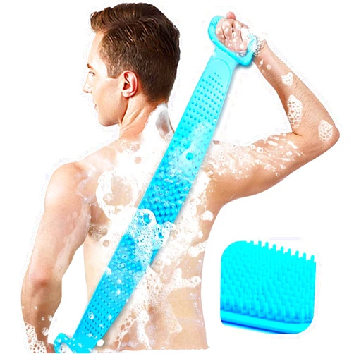 Inmorven Exfoliating Back Scrubber for Shower with Handles, 30 Inch Double-Sided Back Exfoliator Body Scrub Towel, Exfoliating Washcloth Bath Tool for use in Shower, to Clean Skin for Men & Women
