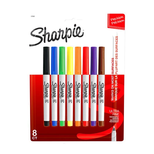 SHARPIE 37600PP Permanent Markers, Ultra Fine Point, Classic Colors, 8 Count