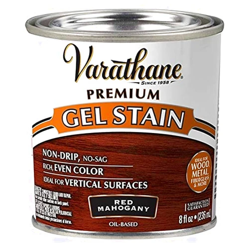 Varathane 358319 Premium Gel Stain, Half Pint, Red Mahogany