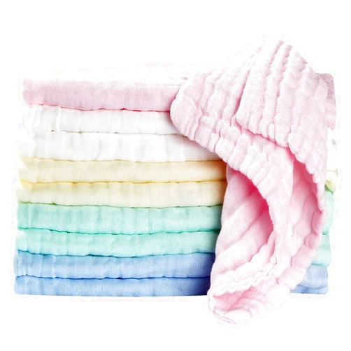 Koo-dib Baby Muslin Washcloths Baby Wipes Soft Newborn Essentials Baby Towels and Washcloths for Face Towel for Sensitive Skin Baby Wash Cloths 10 Pack 10x10 Inches Baby Register Shower Gift by Koo-dib 10-pack (Multicolor)