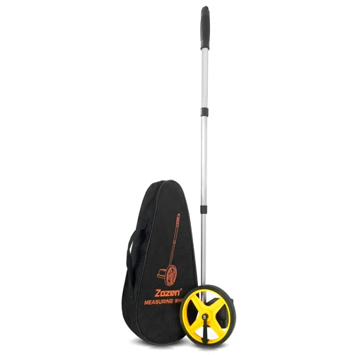 Zozen Measuring Wheel in Feet and Inches, 6-inch Measure Wheel - Telescopic | Mechanical | One Key to Reset | Starting Point Arrow and Cloth Carrying Bag, Measurement Up to 10,000Ft.