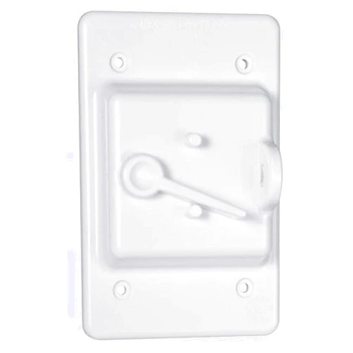 BELL Hubbell Raco PTC100WH 1-Gang Weatherproof Cover, Plastic, Toggle, White