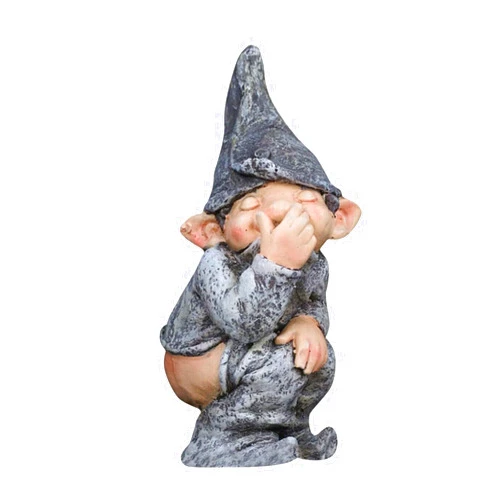 THE PERFECT PART Funny Pooping Mini Statue, Naughty Resin Garden Gnome for Decor, Naked Miniature Dwarf Gnome Figurine for Home Garden Ornament