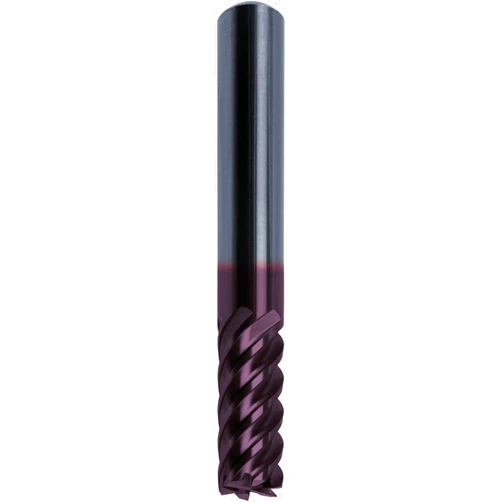Guhring 3179 Carbide Square Nose End Mill, TiAlN/TiN Multilayer Finish, Finishing Cut, 45 Deg Helix, 8 Flutes, 4