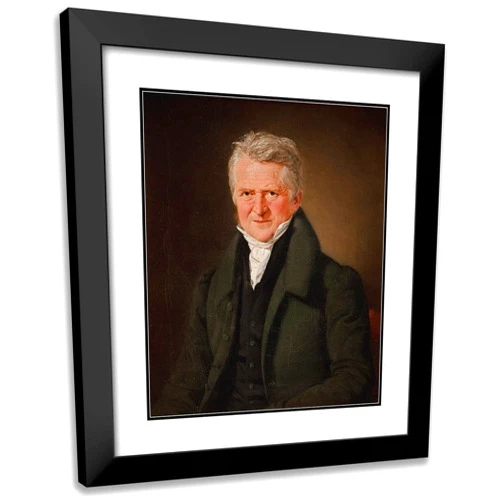 ArtDirect C.A. Jensen 15x17 Black Modern Frame and Double Matted Museum Art Print Titled - The Painter C.W. Eckersberg (1832)
