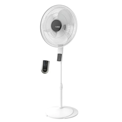 Lasko Oscillating Pedestal Fan, Thermostat, Adjustable Height, Remote Control, Timer, 4 Speeds, for Bedroom, Living Room, Office & Dorm, 16