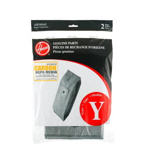 Hoover Vacuum Cleaner Bags for Upright Vacs, Pack of 3, Multicolor, Type Y Allergen Filtration, Part # 4010100Y, Hoover Vacuum Bags Refill