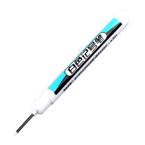 Ciwanning 4 Pieces Oil-based Markers Pen Long Nose Markers Quick-drying Paint Pens White Markers Permanent Markers For Metal Glass