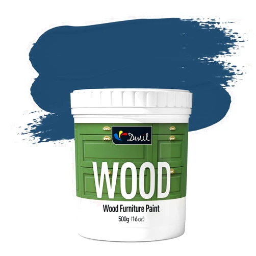 DWIL Matte Finish Furniture Paint - 16 Oz Wood Paint for Cabinets, Doors, Tables, and Dressers Refinishing - Water-Based, Non-Toxic & Odorless, Easy to Apply(Crow Black Blue)-Without Tools