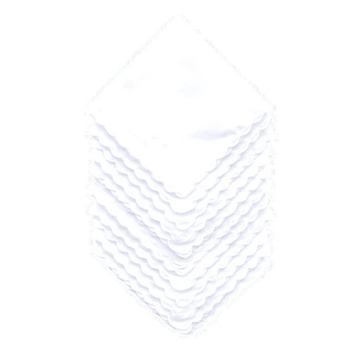 MZLIU Bulk Plain White Cotton Handkerchiefs Hankies DIY Embroidery Party Pack Square 28cm