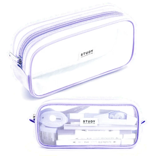 Fancy Forest KALIDI Grid Mesh Pencil Case Large Capacity Pencil Case Big Pencil Pouch With Zipper Simple Stationery Bag Aesthetic Pen Bag for School Teen Girl Boy Multi-Purpose bag for office Men Women