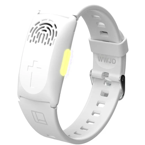 LIAISE Wearable Audio Wrist Band, WWJD Audio Bible, 300+ Verses from KJV, Jesus Speaker, Christian Wristband, Christian Gifts for Men, Christian Gifts for Woman (White)