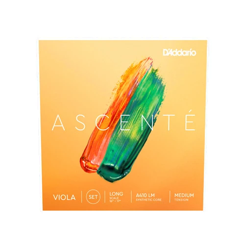 D'Addario Ascenté Viola Strings - A410 LM - Medium Tension - Full Set - Long Scale