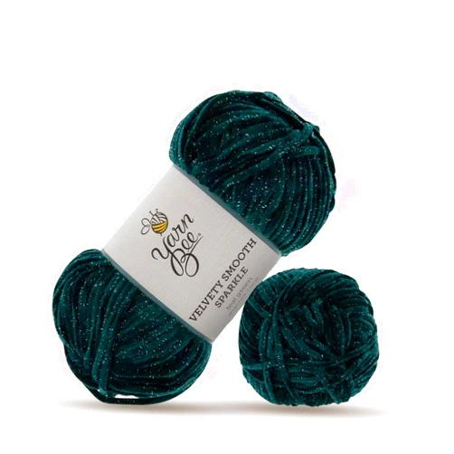 Hobby Lobby Yarn Bee 4 - Medium Yarn for Crocheting & Knitting – Soft Yarn Skein – 161 Yards of Cotton & Metallic Polyester Yarn for Crocheting Blankets, Hats, & More – Craft Supplies for Handcrafting, Teal Green