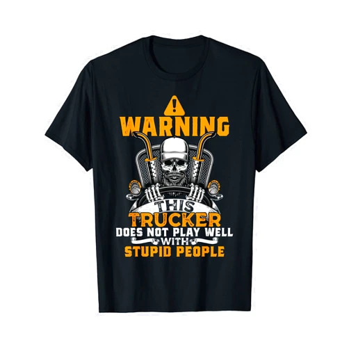 Funny Truckers Trucking Dad Apparel Co. Warning Funny Trucker Truck Driver Trucking Dads Father Men T-Shirt