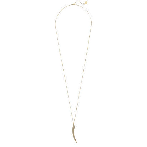 Vince Camuto Pave Flat Horn Pendant Necklace