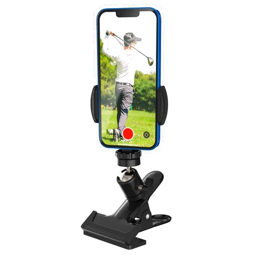 MoKo Phone Stand Golf Cart Mount, Cell Phone Holder Golf Analyzer Accessories for Recording Golf Swing Multi Angles Clip Holder for Live Streaming Photography Fits 4.7