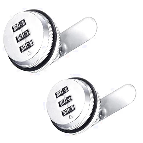 Tidorlou 4 Pack Combination Cabinet Lock, Password Coded Cabinet Lock,Combination cam Locks with 3/4'' Cylinder Chrome Finish,Security Locks for Cabinet Deposit Box Mailbox (2 pcs 3/4 Inch)