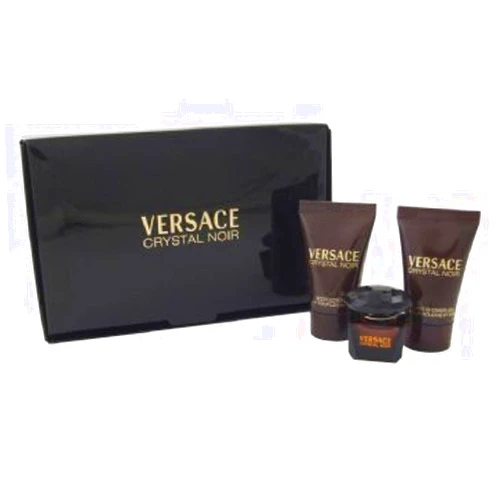Versace Crystal Noir Perfume for Women Mini EDT 3 Piece Gift Set