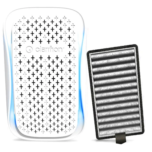 Clarifion - DSTx Portable Air Purifier - Plug In Air Ionizer HEPA Filter, Mini Personal Air Purifiers For, Bedroom and Pets Helps With Smoke, Airborne Dust and Odors