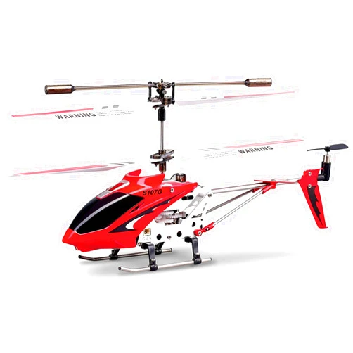 POCO DIVO S107G Phantom 3CH Infrared RC Helicopter Mini Flight S107 Gyro with Light, Red