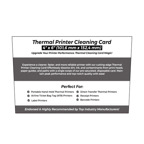 JetSet Label Thermal Cleaning Card