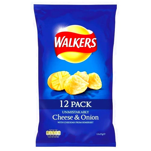 Walkers (Crisps, Snacks & Dips) Walkers Crisps - Cheese & Onion (12x25g)