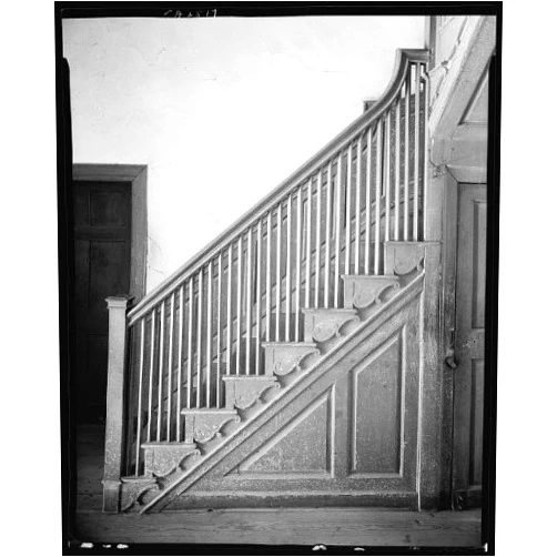 HistoricalFindings Photo: Menokin,House,Woodwork,stairways,railings,VA,Virginia,Architecture,South,c1930