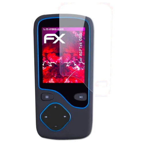 AtFoliX Plastic Glass Protective Film compatible with AGPTek C05 Glass Protector, 9H Hybrid-Glass FX Glass Screen Protector of plastic