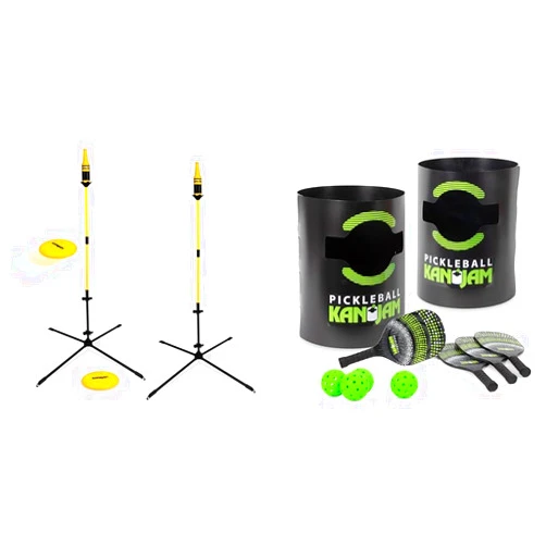 Kan Jam Kan Smash - Challenging Backyard Disc Game - includes 175g Ultimate Flying Disc,Black/Yellow