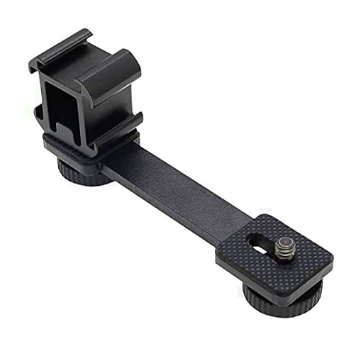 Walway Triple Cold Shoe Mount Extension Bar Bracket with 1/4 Adapter for Zhiyun Smooth 4 DJI Osmo Pocket Osmo Mobile 3 Feiyutech Vimble 2 3-Axis Gimbal Accessories