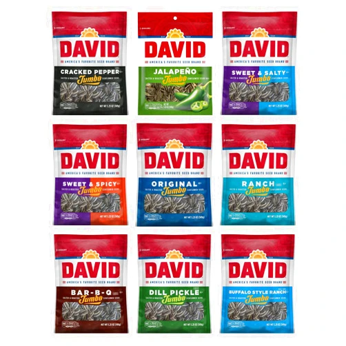 Generic DAVIDs Sunflower Seeds Variety Pack, 5.25 Oz Bags, 9 Count, Assorted Flavors