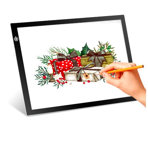 ME456 Dimmable A4 LED Tracer Light Box Slim Light Pad, ME456® USB Power Drawing Copy Board Tattoo Tracing LED Light Table for Artists Designing, Animation, Sketching, Stenciling (Black)