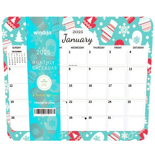 Windrio 2024 2025 Magnetic Calendar for Refrigerator, Fridge Wall Monthly Magnet Calendar from July 2024 to December 2025, 18 Month 8 x 10 Inch Planner Easy Organization, Season and Holidays Decor for Home