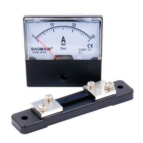 Baomain DH-670 DC 0-30A Analog Amp Panel Meter Current Ammeter + Shunt 1pcs