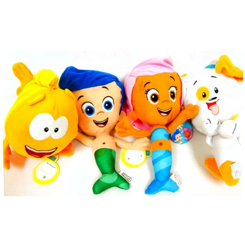 Good Stuff Bubble Guppies Gil, Molly, Mr Grouper, Bubble Puppy 4 Plush Doll 10 inches