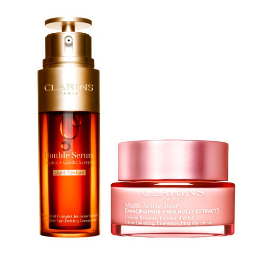 Clarins Double Serum Light and Multi-Active Day Cream Bundle